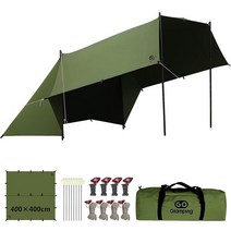 GOGlamping HENGEN 원터치텐트 차박 글램핑 캠핑용품 장비 대여 렌탈 자외선차단 그늘막, 베이지(4m) HENGEN+