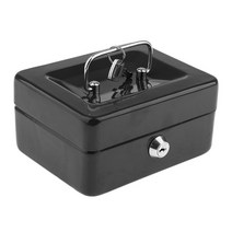 미니금고 비상금 캐쉬박스 휴대용 money box coin cash case tray, 검은색