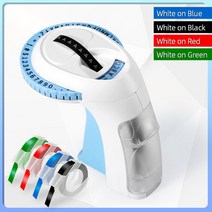 휴대용 3D 점자 라벨 기계 레터링 양각 6 롤 테이프 가정용 DIY 공예 쉬운 사용, 02 1 Printer 4 Tapes 1