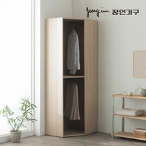 장인가구 타니아 오픈형 드레스룸 800 코너장, 크림화이트