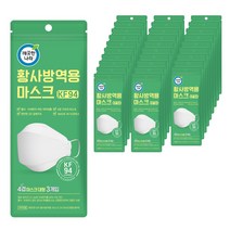 깨끗한나라 황사방역용 마스크 대형 KF94 흰색, 3개입, 5개