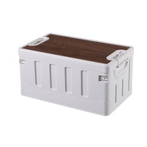 XINRJ 접이식 보관함 야외 캠핑 홈 보관함, 작은, 갈색