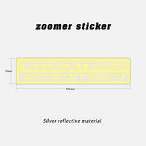StickerJDM USDM 비닐 데칼 스쿠터 바이크 오토바이 부품 자동차 창문 범퍼 혼다 AF58 Nps50 러커스 줌머 토탈러커스 수정, [05] ZOOMER Silver, 05 ZOOMER Silver