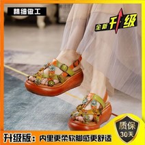 휴양지샌들 스트랩 버클 키높이 여행 통굽 여름