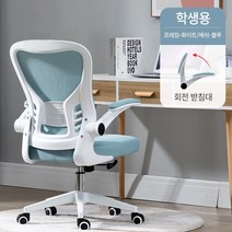 미녹지구 NEW 인체 공학적 의자 자세교정 사무용 의자 컴퓨터의자추천-만 14세 이상 이용 가능합니다, 나일론 발, 흰색 상자 파란색 무료 머리 받침