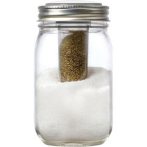 일반 구강 메이슨 항아리용 자웨어 소금 및 후추 통 회색, Salt Pepper Shaker