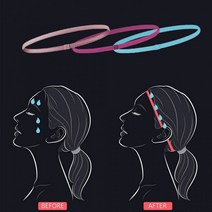 남여공용 땀흘림방지 머리띠 스포츠헤어밴드 운동