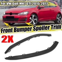 에어댐 호환용 Pair-자동차 앞 범퍼 립 하단 스포일러 에어 디플렉터 밸런스 트림 VW GTI Golf MK7 2015-2, 한개옵션0