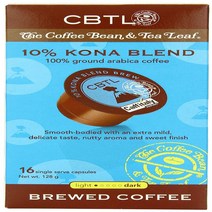 CBTL 10% Kona Blend Brew Coffee Capsules By The Coffee Bean Tea Leaf 16-Count Box, 1