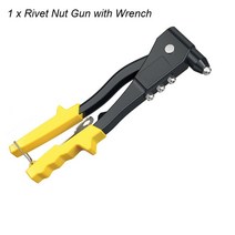 리벳도구스레드 인서트 리벳 플라이어 팝 건 키트 50 피스 알루미늄 블라인드 너트 구색 수동 Rivnut Nutse, Rivet Nut Gun Kit A