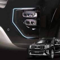 크립톤 모하비 더마스터 크롬죽이기 안개등 커버 몰딩 차량 용품 악세사리, 안개등 (카본) 2p