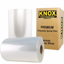 Knox Brand - 40.6cm(16인치) 60게이지 폴리올레핀 수축 필름 열 랩 POF 센터폴드 121.9m(4370피트)