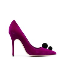 Manolo Blahnik 폼폼 디테일 펌프스 120mm