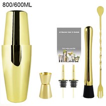 지거 칵테일 바 쉐이커 파스쿠아스윗로제 750ml 800/600ml 스테인레스 스틸 블랙 로즈 골드 칵테일 셰이커