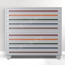 도면보관함 엔지니어링 서랍장 도면함 사무실 대형 종이 파일 2단셕션 정리함, 1.2mm, 0호 그레이  2단섹션 캐비닛 _암호형