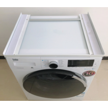 세탁기 건조기 스태킹 고정 랙 레이어 직렬 앵글 수납, 백색 강화형 모델 폭 600x깊이 600mm, 1개