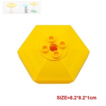 롱브릭타일 접착식파벽돌 파벽돌 대형 빌딩 블록 조립 액세서리 DIY 지붕 벽 난간 집 도시 농장 놀이터, 35 Pavilion roof yellow