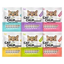 바이캣 캣찹 고양이 영양간식 6가지 맛 닭고기 참치, 60p, 닭고기+크랜베리