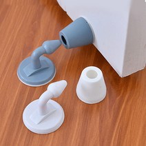 도어 스토퍼 문닫힘 방지 고정대 스톱 저항 무료 펀칭 상단 높이 유리 고무 충돌 문충돌/정직한사람들, 화이트