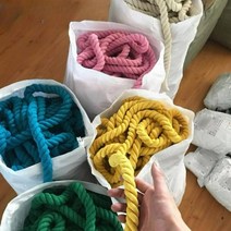 밧줄 야유회 운동회 체육대회 15가지 색상, 직경 6mm 베이지 [10m]