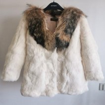 폭스퍼 리얼퍼 코트 양털 모피 경량 진짜 토끼 너구리 칼라 럭셔리 아울렛 재킷