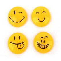 스마일 냉장고 보드 메모 사진 부착 자석 3종 택1, 대 4P (4cm)