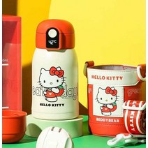 키티 물병 핑크 아이템 보온병 빨대컵 손잡이컵 어린이집, 2. 스마트 보온병 - 키티B (480ml)