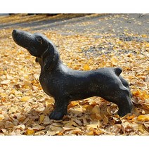 행운갤러리 강아지 닥스훈트 조각상 조형물 모형 동상 유치원 동물인테리어소품 포토존 공원조성