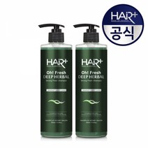 헤어플러스 오프레시 스트롱 탈모샴푸 500ml 2개, 단품