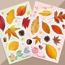 꿈상자네 476 가을 나뭇잎 스티커(2종)