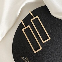 명품 스타일 귀걸이 연예인 손예진 송혜교 스테인레스 스틸 미니멀리스트 직사각형 펜던트