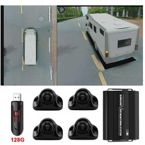 어라운드뷰 후방카메라 360도 서라운드뷰 3D 1080P 레코더 RV/모터홈에 적합, 4.3