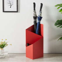 홈 카페 호텔 철제 우산꽂이 2단 컬러 현관 인테리어 우산통 보관함 정리함, 블랙(원형)