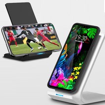 어반위즈 아이폰X 듀얼코일 무선충전기 가정용 10W, 어반위즈 가정용 10W 무선충전거치대, 화이트