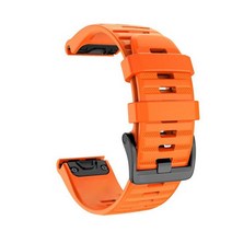 저스트파 Garmin Fenix 5X 6 6X 7 7X Mk1 Mk2/접근 S60 S62 스마트 시계 밴드 퀵 릴리스 손목 벨트용 26 22MM 실리콘 스트랩, [06] Enduro Mk1 Mk2i, [14] 주황색