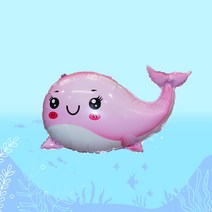 [예쁨주의지호] 스펀지 풍선 모음 / 바다풍선 / 물고기풍선 / 상어풍선 / 문어풍선 / 불가사리, SE_귀욤풍선_ 핑크 고래