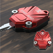화이트리버 SPIRIT BEAST 키케이스 키커버 알루미늄케이스 스피릿비스트 오토바이 스쿠터 퀵보드 킥보드 열쇠고리, 레드블랙