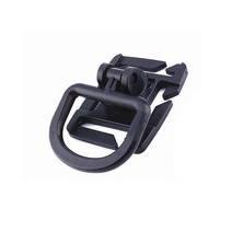 Molle 웨빙 부착 벨트 클립 야외 배낭 스트랩 걸쇠 퀵드로우 카라비너 캠프 물병 걸이, 16 black