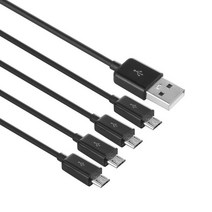 리코gr2 cctv 카메라 케이블NUOLIANXIN 멀티 마이크로 USB 충전 케이블 4 in 1 2.0 A 수-4 수 스플리터 (, 01 Black
