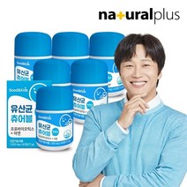 내츄럴플러스 장건강 굿앤키즈 맛있는 유산균 츄어블 프로바이오틱스 아연 (1 200mg x60정) - 6박스, 60정, 6개