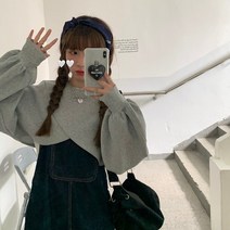 하프기장원피스 멜빵청바지 여성 작은 키 봄가을 큐트 150CM 미드 롱원피스 트렌드 2454263698