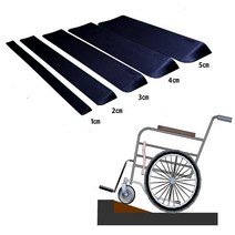 단차해소기(블랙) 문턱 경사로 이동시 휠체어 이동시 실내경사로 이동시, 1개, URB-PR004(블랙)