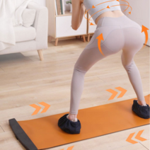 로한스 슬라이드보드 코어운동 홈트레이닝 다이어트 전신 스트레칭 운동, 슬라이딩보드(오렌지140cmX50cm)