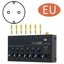 디제잉장비 오디오인터페이스 초소형 믹서 미니 dj 저소음 6 채널 사운드 믹서 전문 ktv 사운드 믹서 스테레오 기타 믹서 euus 플러그, mix600-eu-a
