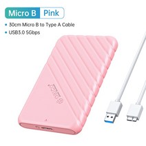 SSD 외장하드 ORICO SSD 하드 드라이브 인클로저 MicroB USB 3.0 2.5인치 외부 저장 장치 HDD 케이스 SATA, 02 Micro-B 5Gbps, 한개옵션1