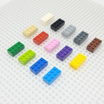 요고요 레고 호환 부품 커스텀 벌크 브릭 블럭 타일 플레이트 100G 소포장 패키지, [브릭 2 x 4] 초록색 100G