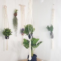 벽걸이 벽에거는 마크라메 플랜트 행잉 화분 꽃 걸이, 디자인타입01
