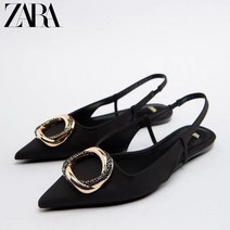 ZARA 자라 EMBELLISHED 플랫 슬링백