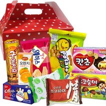 행복장바구니 과자세트 맞춤 박스 주문 제작 가능, 땡땡이손잡이세트C