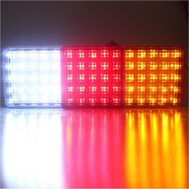 자동차 외부 LED 테일 라이트 직사각형 트럭 트레일러 사이드 마커 표시등 로우 후방 안전 경고 램프 12, 한개옵션0